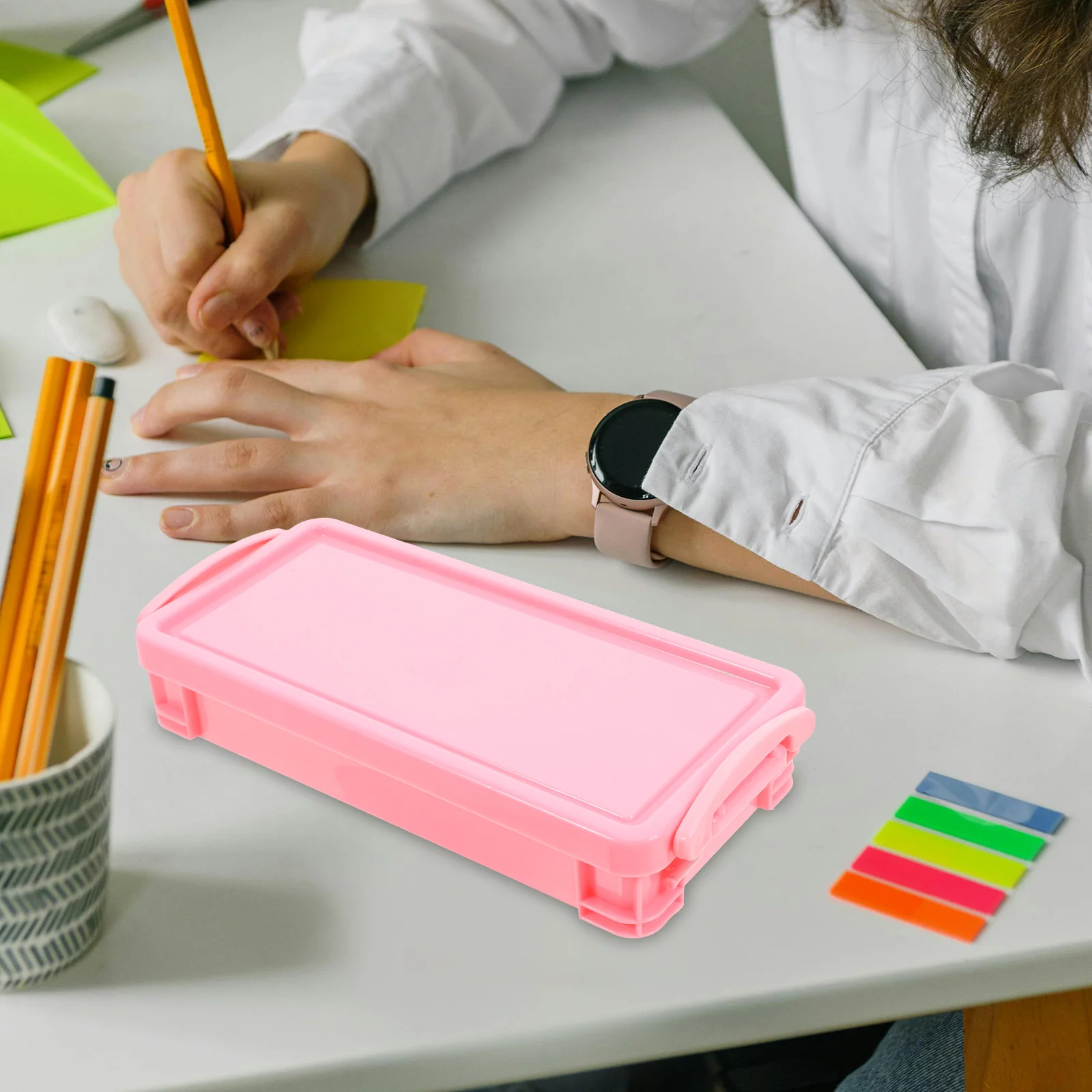 

Pencil Case Marker Container Colored Pencils Bulk Boxes Crayon Storage Brush Hard Large