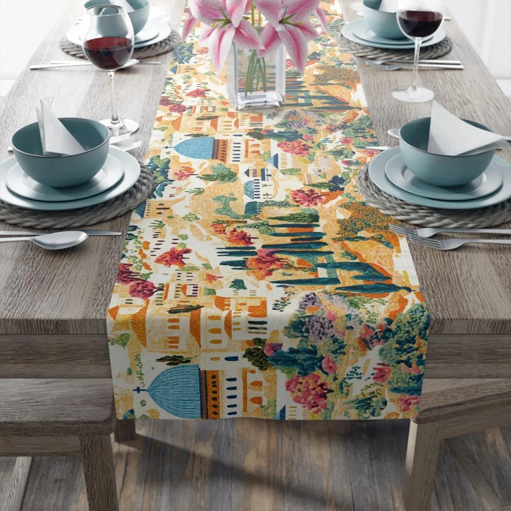 Jerusalem Table Runner Jewish Gift for Home Decor Judaica Gifts Shabbat Israel Gift Israel Art Table Runner Judaica