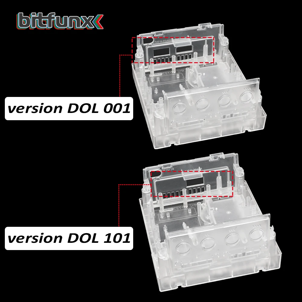 Bitfunx Gamecube NGC Сменный прозрачный чехол для Gamecube NGC GC Фиолетовый полупрозрачный черный