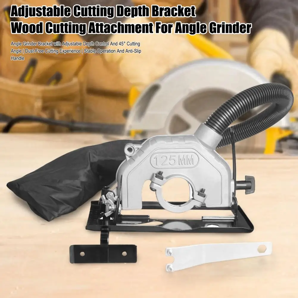 

Precise Cutting Depth Attachment Stable Operation Angle Grinder Bracket with Adjustable Depth for Dust-free for Precision