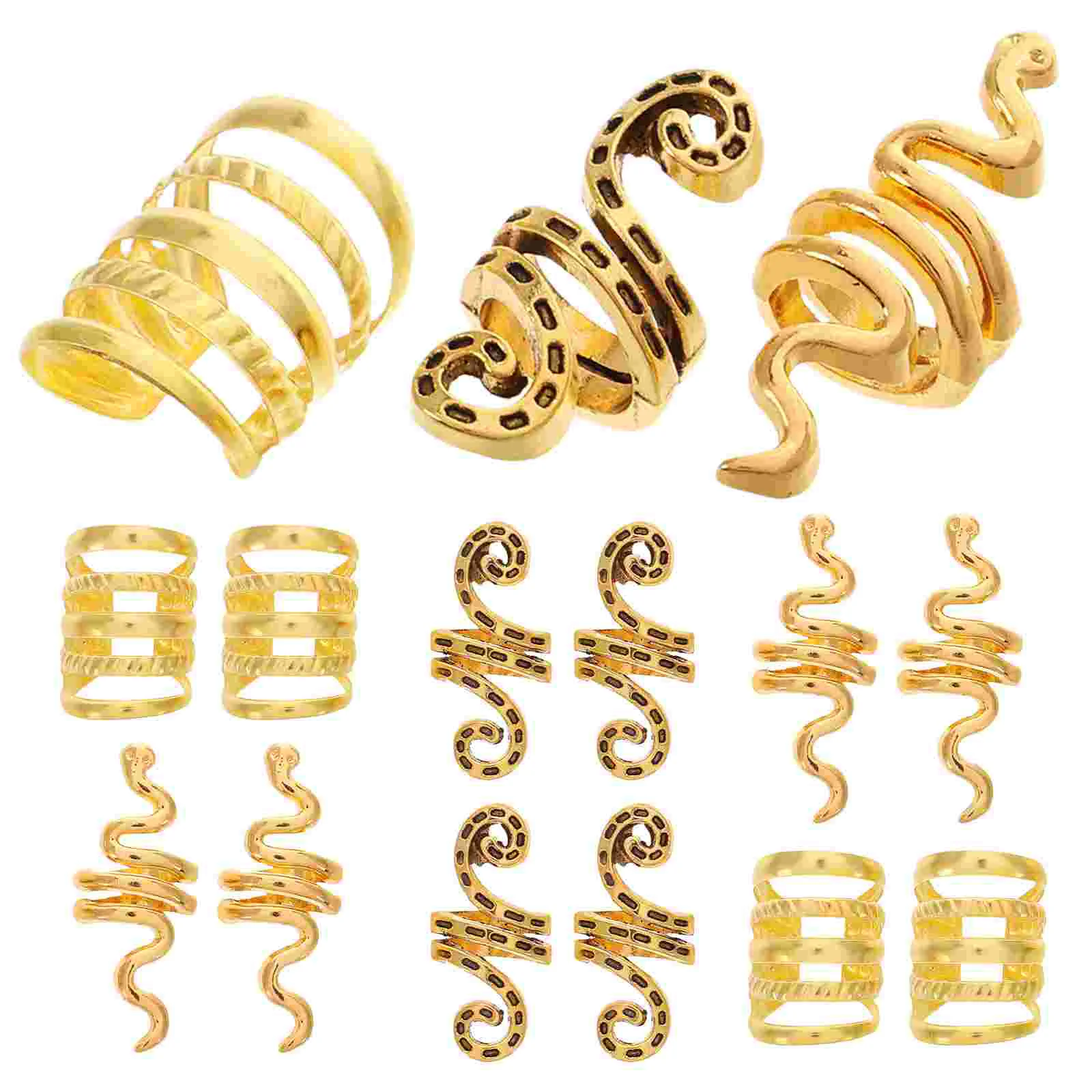 

30 Pcs Dreadlocks Accessories Hair Charms for Braids Golden Zinc Alloy Ornaments