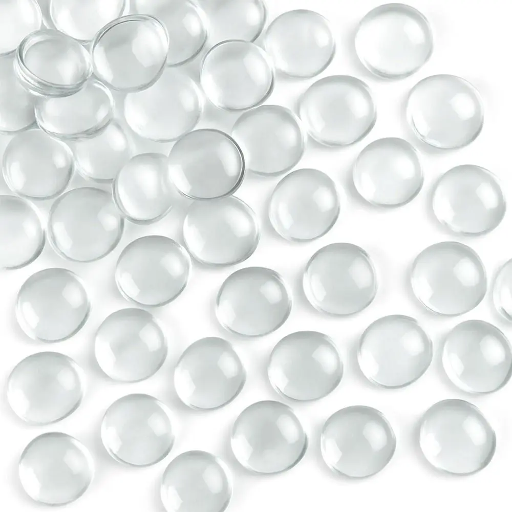 Glass Pebbles Vase Filler Beads Light Reflecting Decorative Glass Stones Clear Glass Beads for Vases Mixed Color Crystal Balls