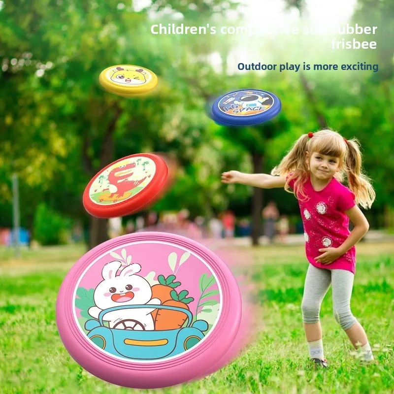Children's Frisbee Soft Frisbee Safety Parent-Child Interactive Outdoor Sports Toys Boys and Girls Boomerang Soft Silicone