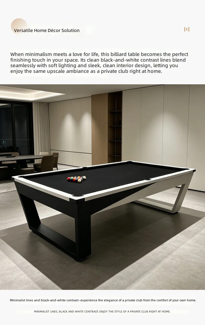 High-End Iron Leg Pool Table, Standard Size, Indoor Multi-Function 3 in 1, Billiard Table for Adults, Ping Pong Table, Home Use