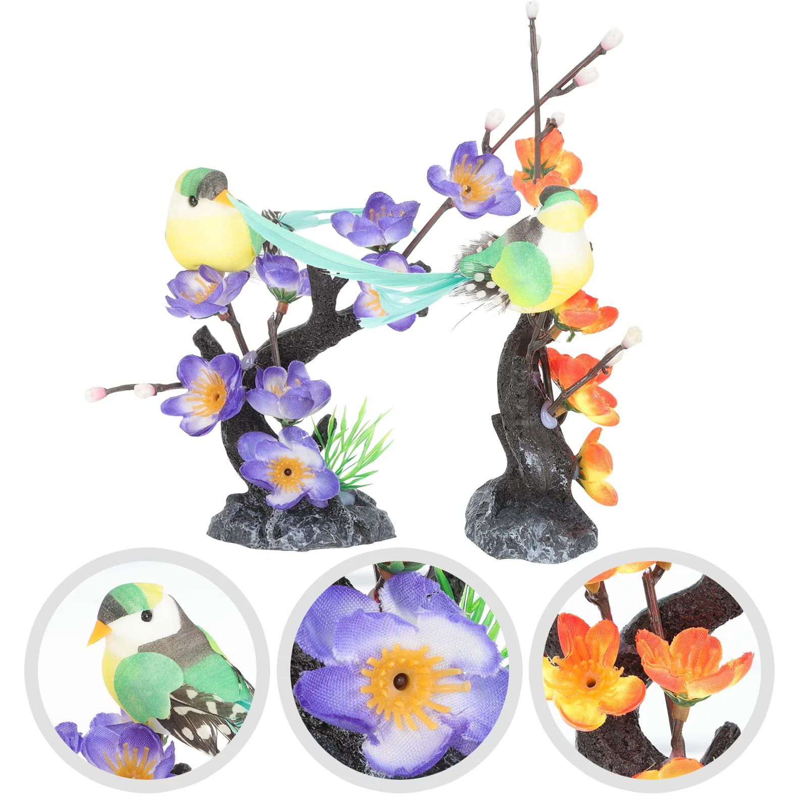 

2Pcs Plum Blossom Artificial Plant Ornament Sushi Plate Decor Sashimi Cold Dish Decoration Restaurant Tableware Supply Plate