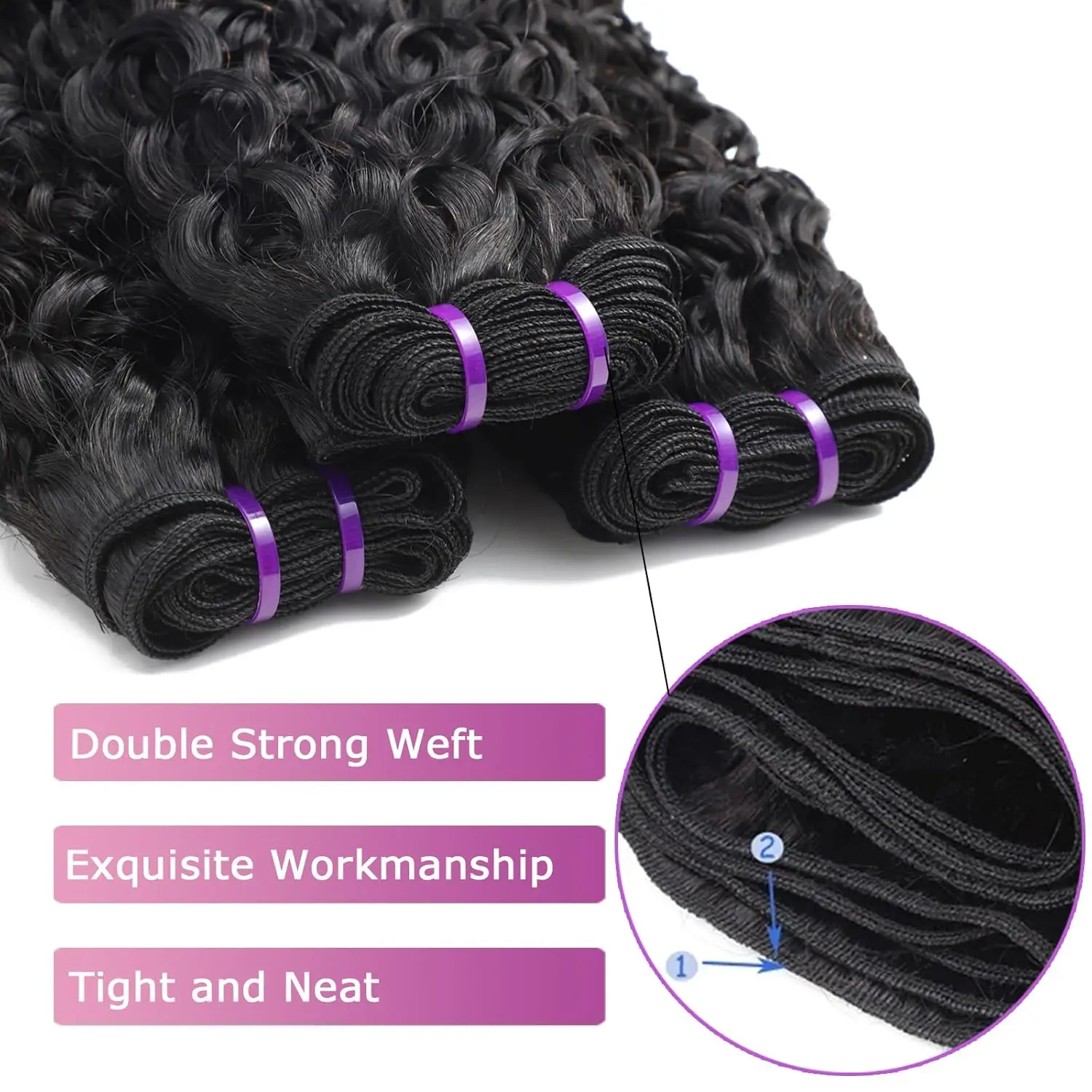 11A الصف حزم الشعر البيروفي 100% شعر بشري حقيقي نسيج مموج رطب 8-26 بوصة مناسبة أي لون البشرة النساء الاستخدام اليومي جمع