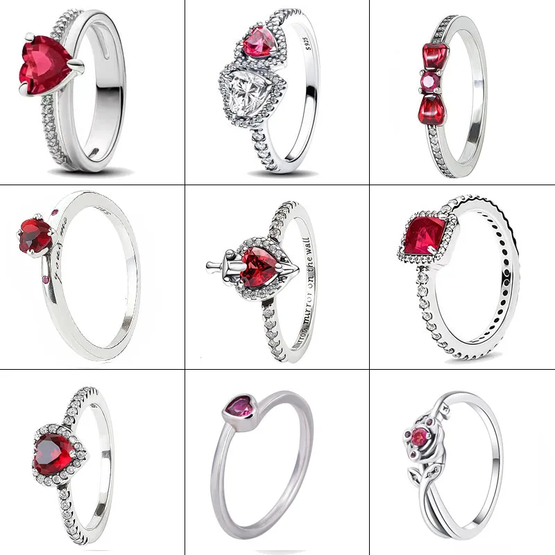pandora elevated red heart