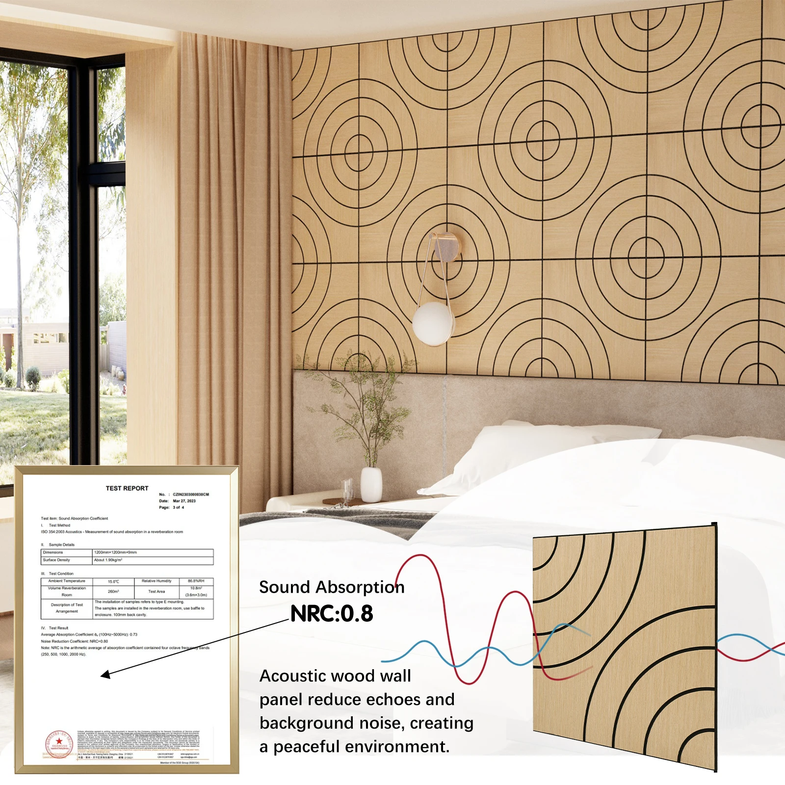 مجموعة ألواح حائط قابلة للتقشير واللصق ثلاثية الأبعاد ممتصة للصوت الصوتي مكونة من 4 قطع لتقليل الضوضاء الداخلية #2