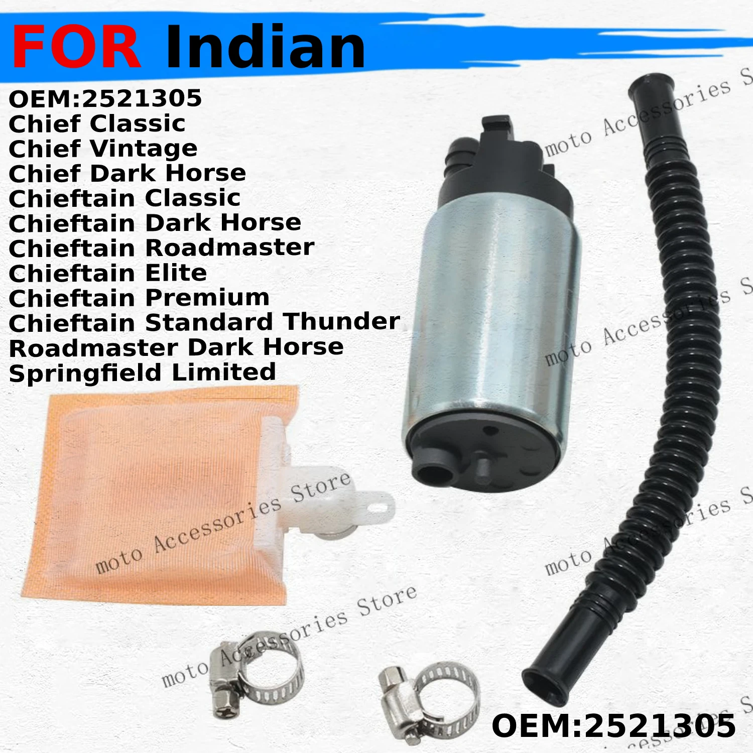 

Motorcycle Fuel Pump Part For Indian Chief Classic Vintage Chieftain Dark Horse Roadmaster Elite Premium OEM:2521305