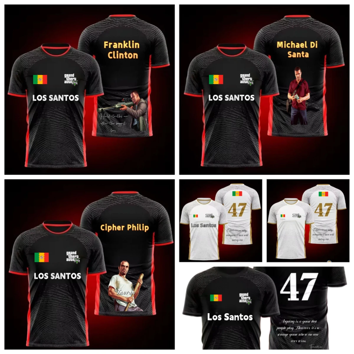 تي شيرت جيرسي GTA5 مطبوع ثلاثي الأبعاد جديد مخصص لعام 2025 للرجال والنساء سريع الجفاف وجيد التهوية 47. ملابس رجالية