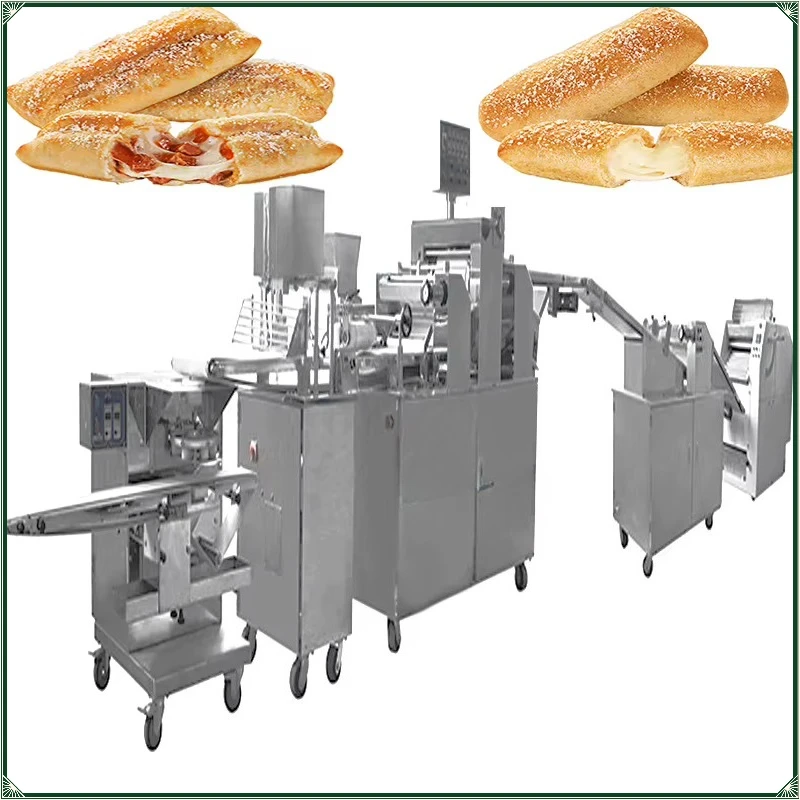Fully Automatic New Dough Sheeter Jam Filling Biscuit Making Stuffing Bread Whole Production Line FL Customized