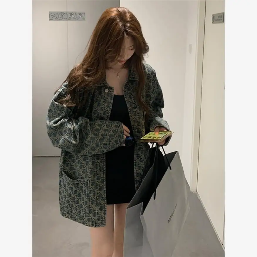 

Женский джинсовый джинсовый топ American Sle в стиле ретро, весна-осень 2021, модный уникальный модный топ средней длины