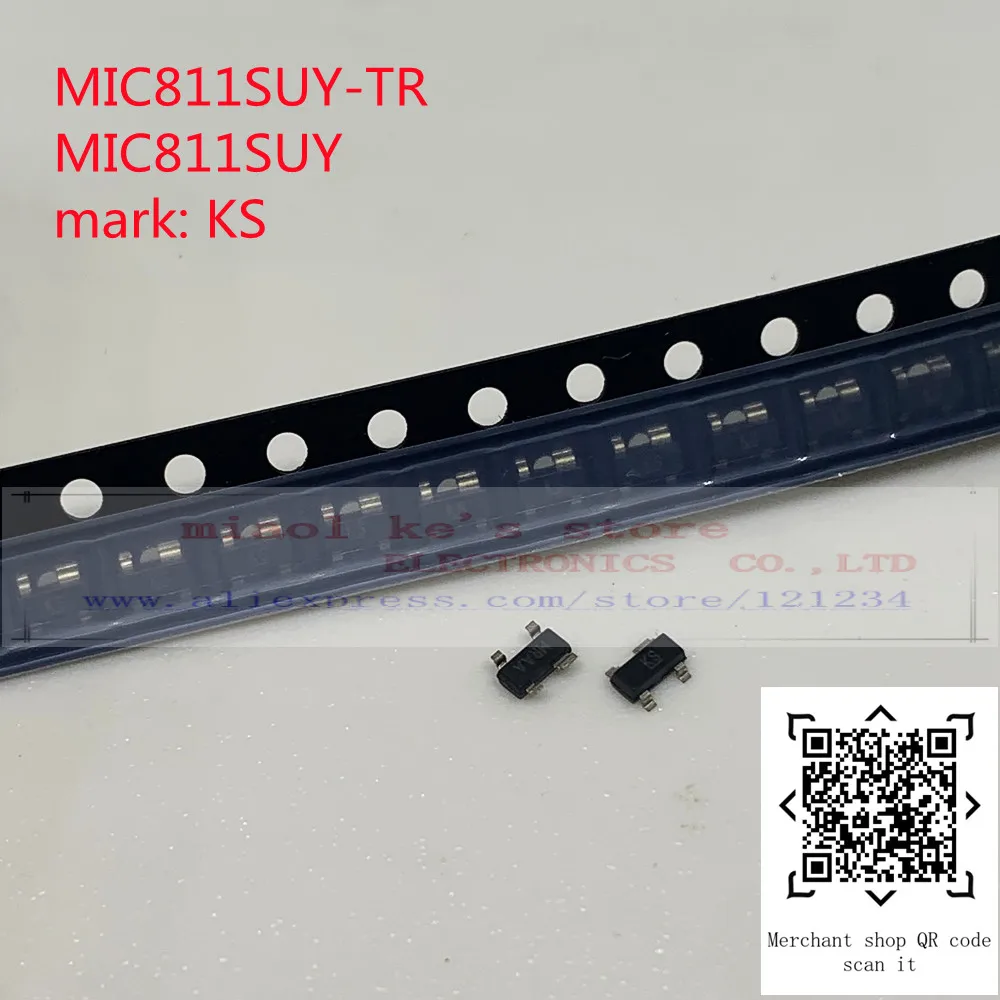 [10pcs]100%New original: MIC811SUY-TR MIC811SUY mark: KS - IC SUPERVISOR 1 CHANNEL SOT143