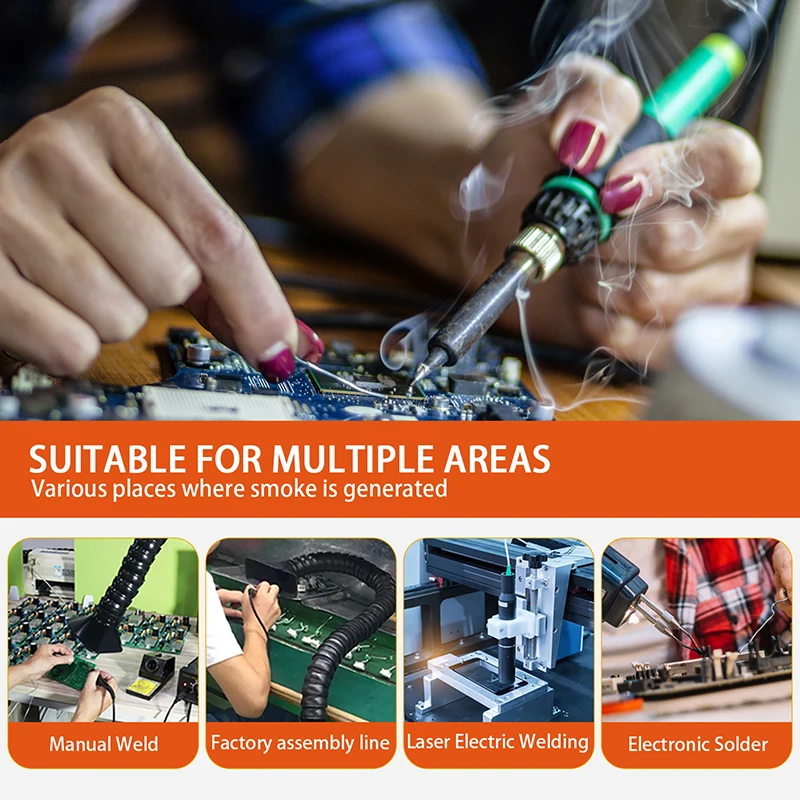 Portable Laser Metal Welding Fume Extractor Suction Hepa Filter Dust Collector Smoke Extractor With 1.4m Arm