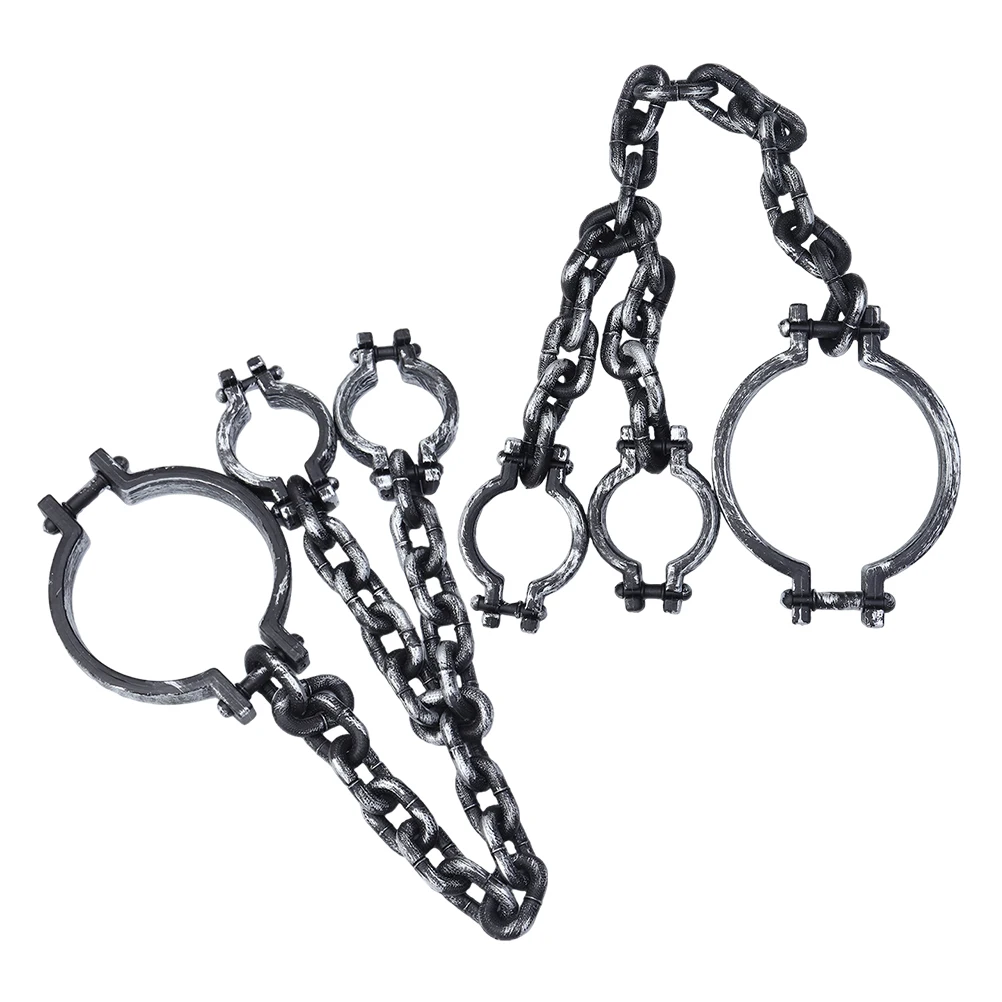 

2pcs Halloween Plastic Shackles Handcuffs Prop For Scary Party Decorations Haunted House Cosplay Accessories Spooky Wrist