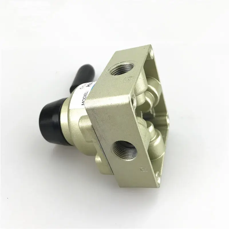 1Pc 3 Position 4 Way Lever Hand Rotary Valve Air Flow Control 1/4 PT 3/8PT 1/2PT HV-02/03/04