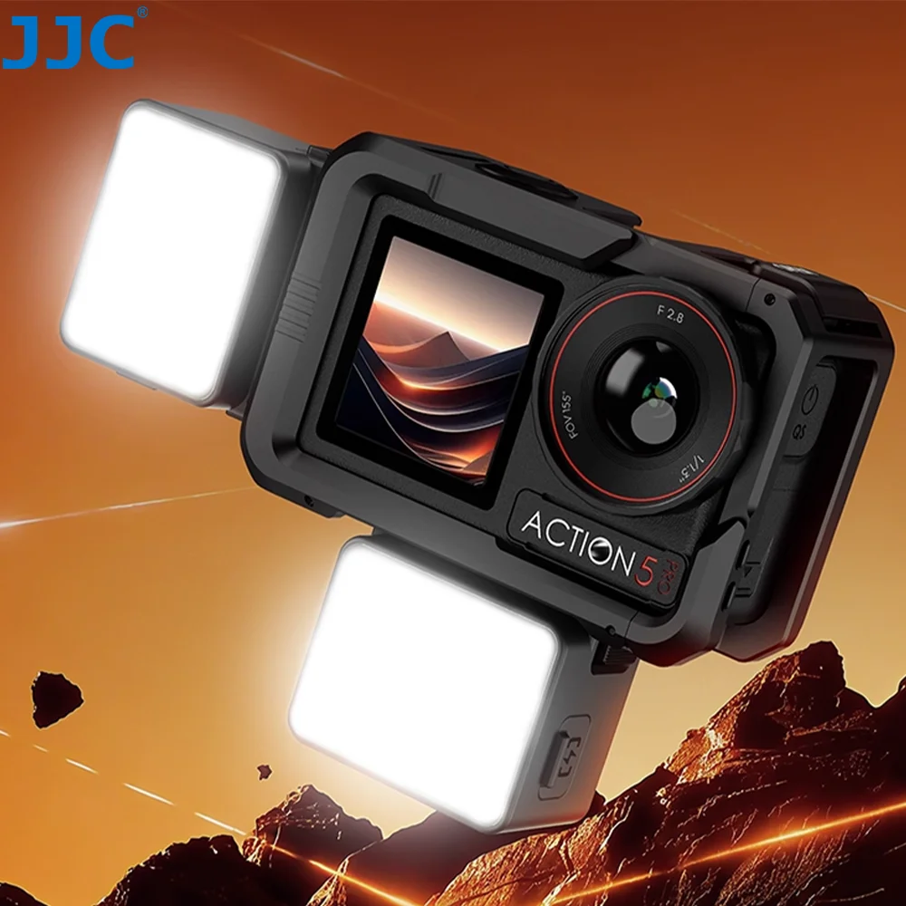 

JJC Quick-Release Magnetic Fill Light for DJI Osmo360 Action 5 Pro 4 3 Action Camera Accessories IPX5 Waterproof LED Video Light
