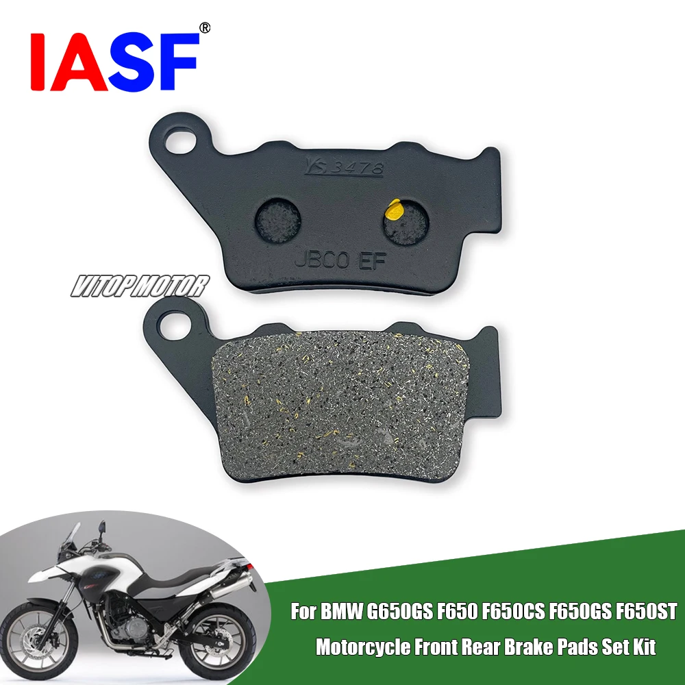 Motorcycle Front Rear Brake Pads Set Kit For BMW G650GS F650 F650CS F650GS F650ST view 5