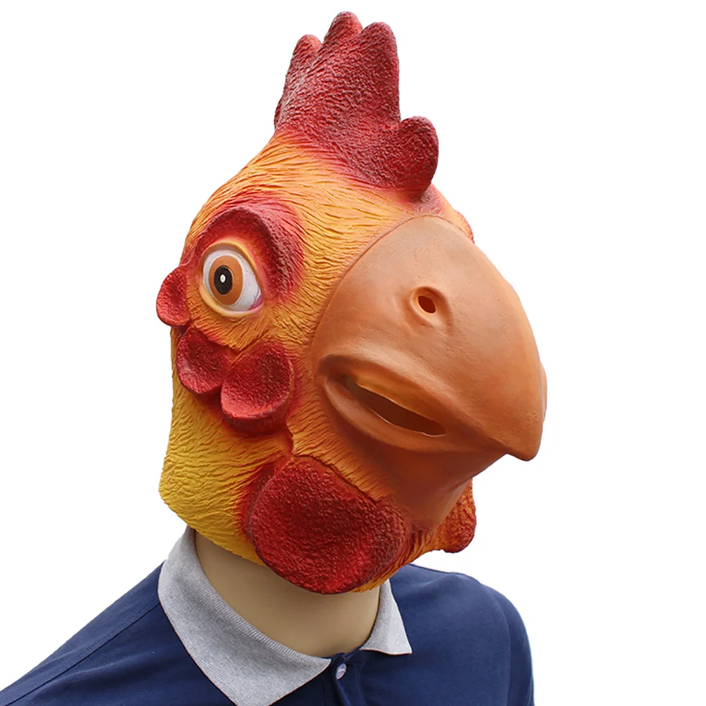 

Rooster Mask For Halloween Party Full Face Masquerade Carnival Festival Dancing Event Unisex Latex Costume Mask