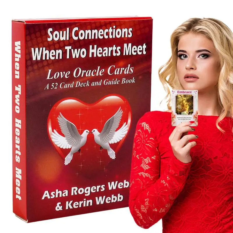 

English Love Oracle Tarot Soul Connections When Two Hearts Meet Fate Divination Oracle Cards Party Entertainment Board Game