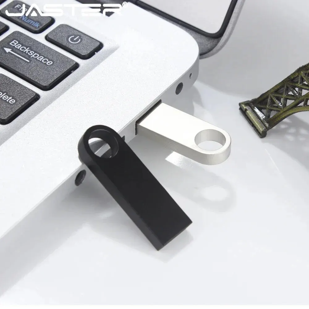 JASTER Mini Metal USB Flash Drive 64GB Pen Drive ad alta velocità 32GB Creative Business Gifts Memory Stick nero Pendrive 16GB argento