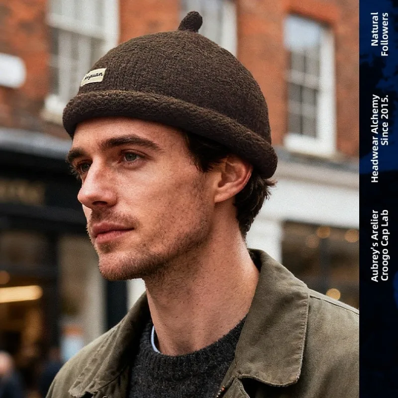 1pc Warmth Knitted Bucket Hat,unisex Leisure Warmth Breathable Pullover with Brim for Outdoor Activities,daily Commute,holiday