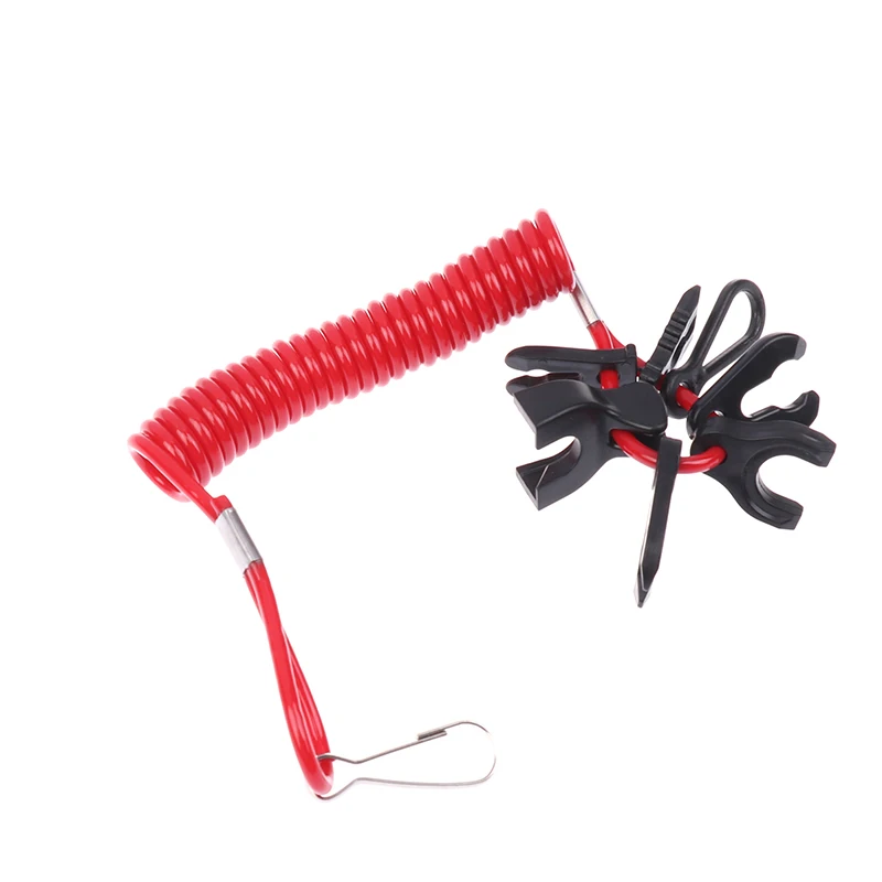1Pcs Boat Outboard Switch Engine Motor Lanyard Kill Urgent Stop Button Safety Connector Cord Compatible for Yamaha Suzuki Honda