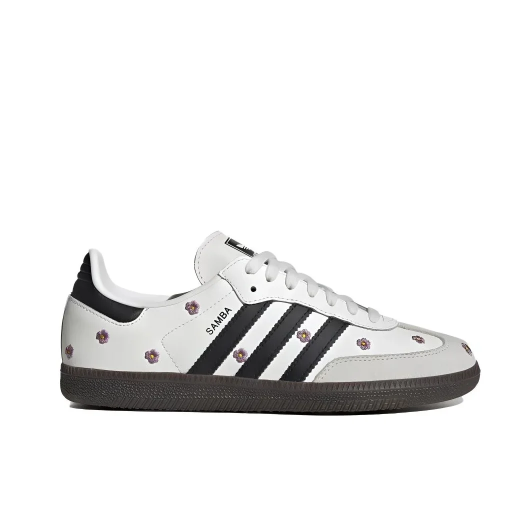 Adidas SAMBA OG comfortable and fashionable low-top board shoes Non-slip wear-resistant men and women's same casual shoes White