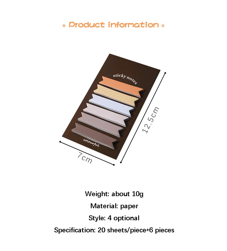 4 قطعة 120 ورقة Morandi التدرج مثبت ملاحظات طالب تصنيف مؤشر التسمية ورقة ملصقات مكتب رسالة مذكرة الوسادة