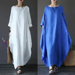 2023 Summer autumn Big Size Dresses Women 4xl 5xl Loose long vintage Dress Boho Shirt Dress Maxi Robe fashion Female