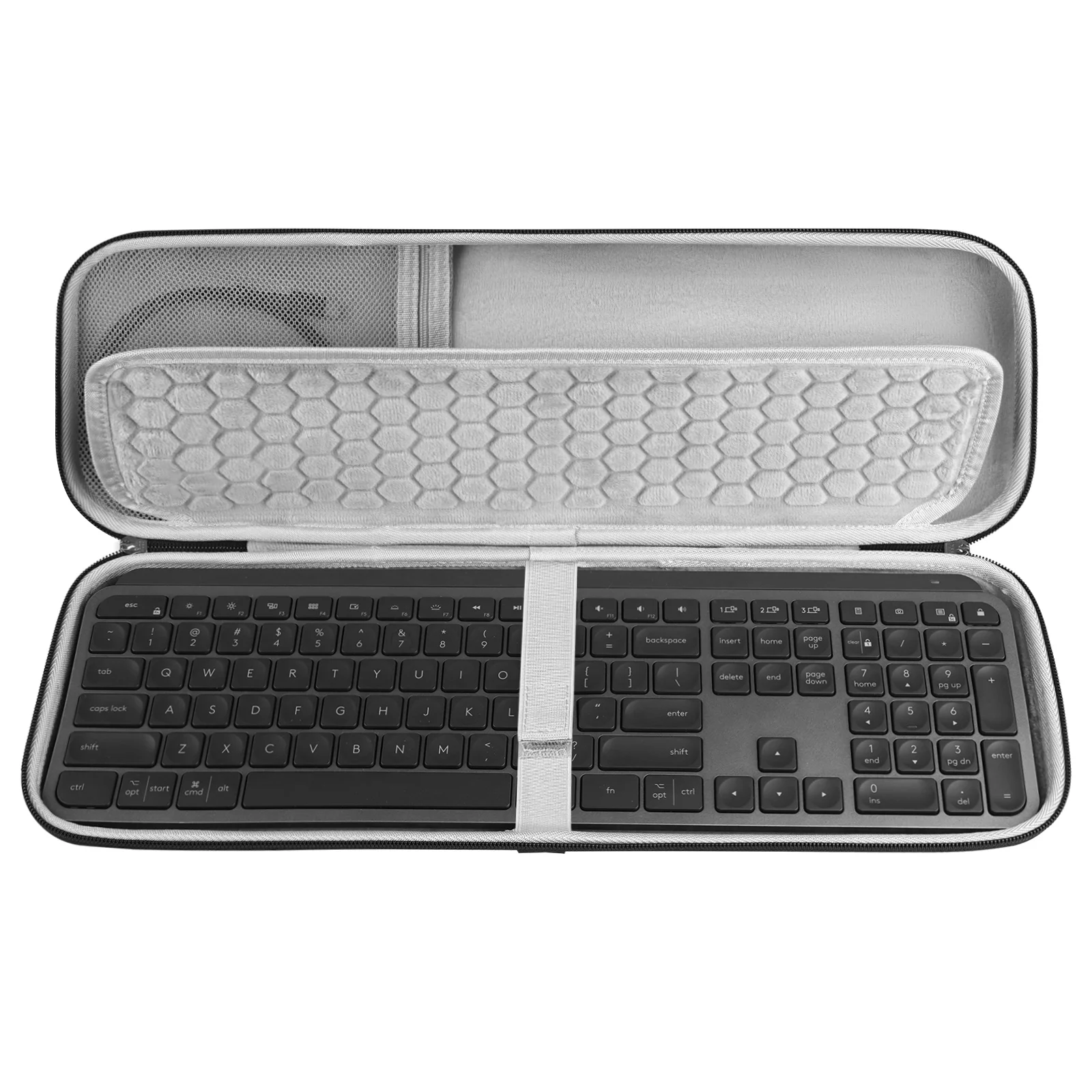 Geekria Keyboard Case Replacement for Logitech MX Keys Advanced Wireless Keyboard and Pebble Wireless Mouse Combo (Graphite)