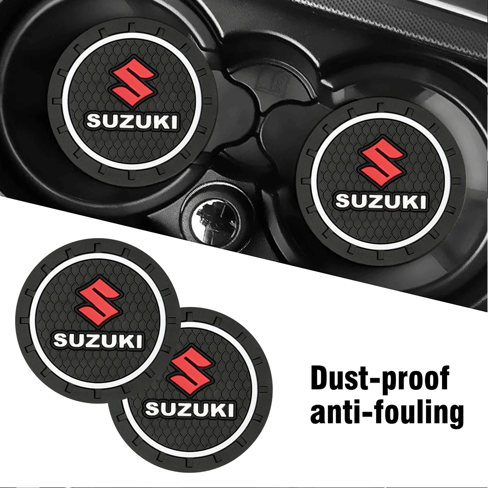 1/2 قطعة الوقايات سيارة سيليكون مكافحة الضوضاء كوب ماء وسادة اكسسوارات لسوزوكي جراند فيتارا الساموراي Gsx S750 فستروم جيمي ألتو