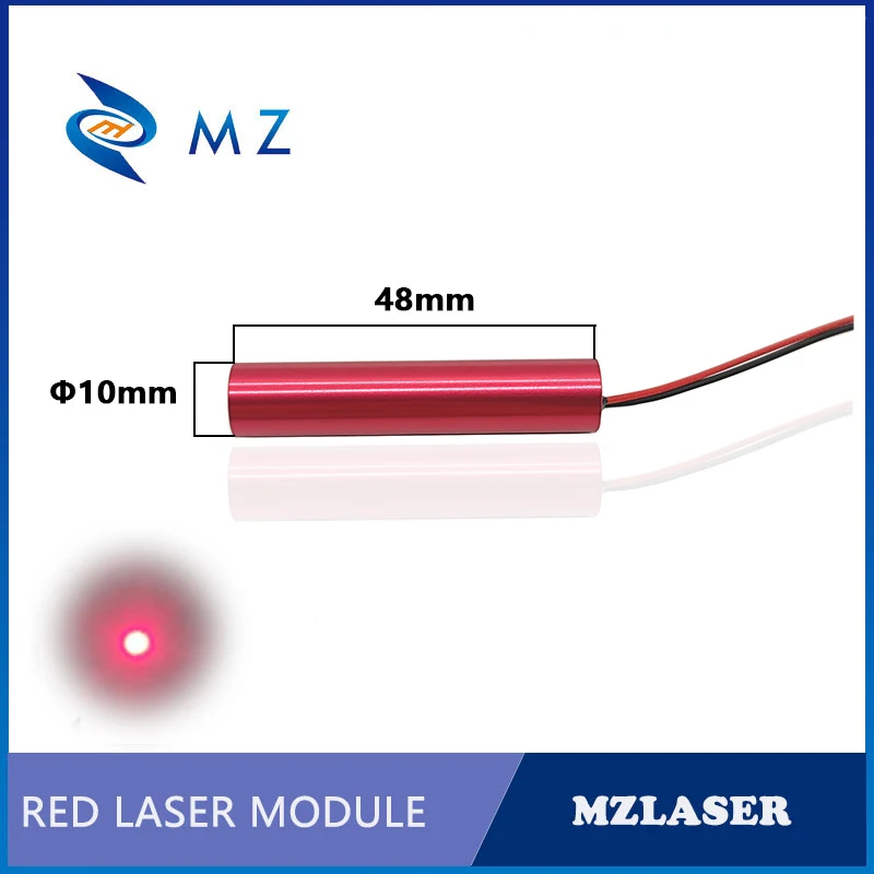 Imagem -02 - Ponto Vermelho Redondo Completo de D10 mm 635nm 5mw Ponto com um Posicionamento Pequeno do Laser do Ângulo da Divergência para Equipamentos Mecânicos