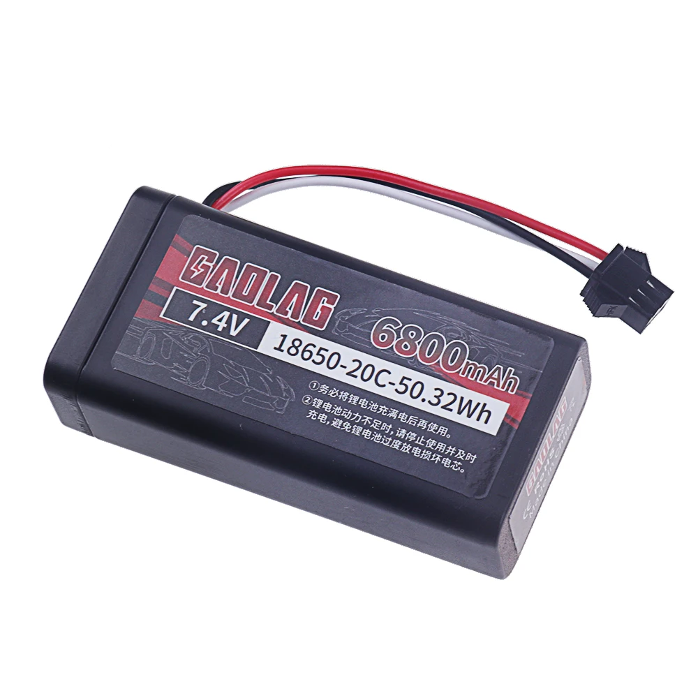 7.4V 6800mah Battery Charger MN82 Remote Control Car Battery MN128 MN78 LC79 for Watch Gesture Sensing Twisted RC stunt car SM3p