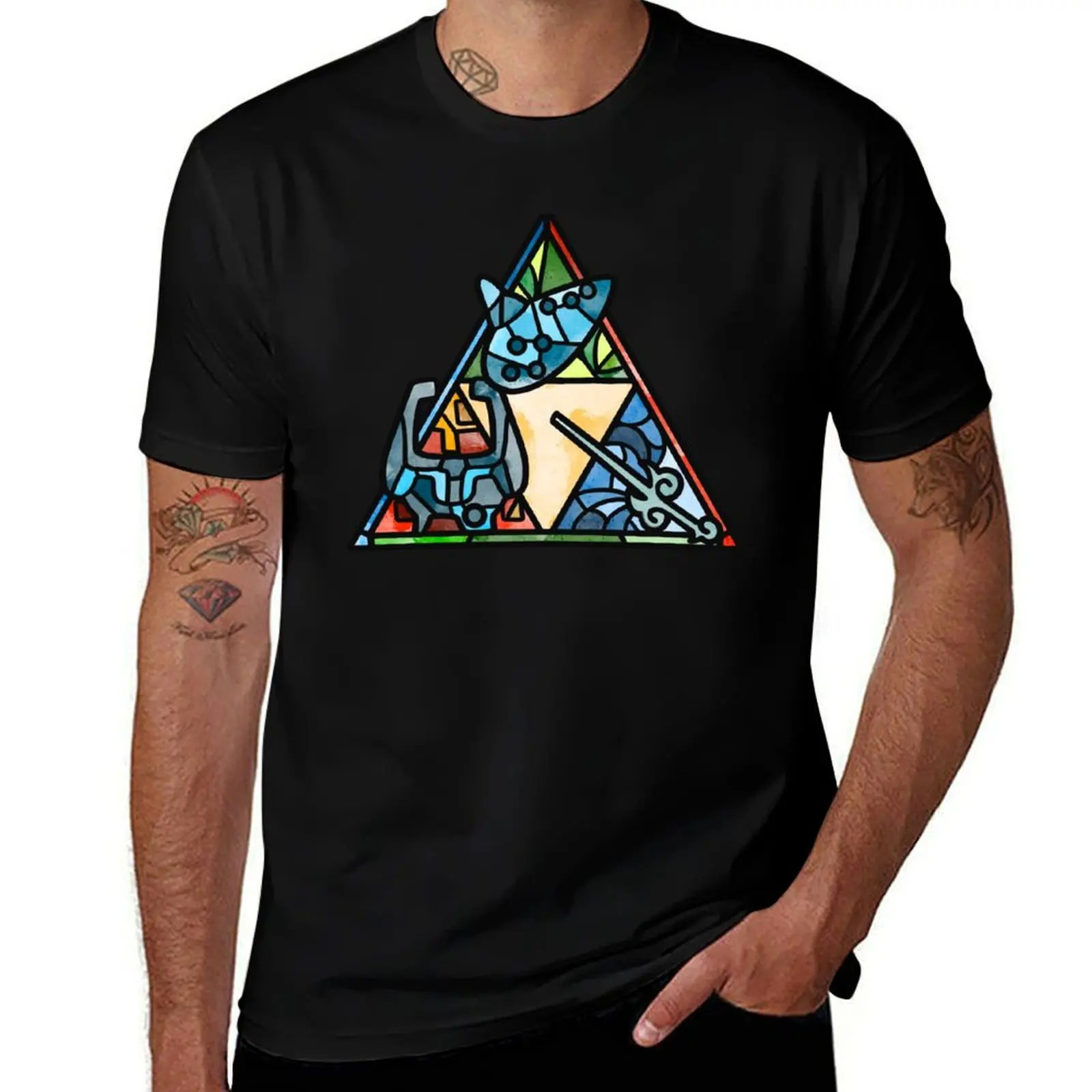 Stained Glass Loz T-Shirt Urban Style Print T-Shirt