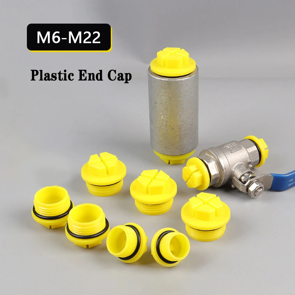10/20PCS M6-M22 Cross Thread Plug Plastic Thread Plug External Wire Oil Plug Mechanical Seal Water Pipe Dust Plug Plastic Plug