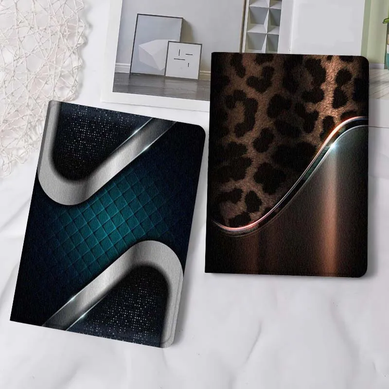 

Cool Leopard Pattern Curve Gift For iPad Pro Air Mini 2 3 4 5 6 7 6th 7th 10th 11th 10.2 9.7 10.5 11 Foldable Tablet Case
