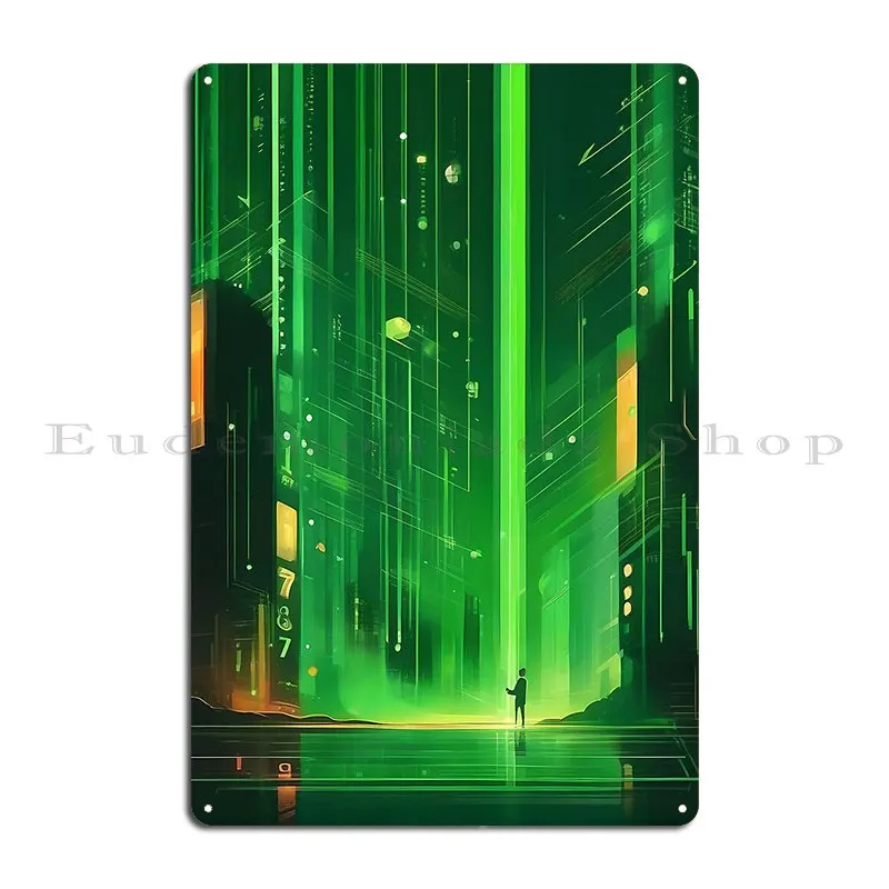 Code The World You Want Metal Plaque Printing Iron Mural Club Bar Customize Tin Sign Poster