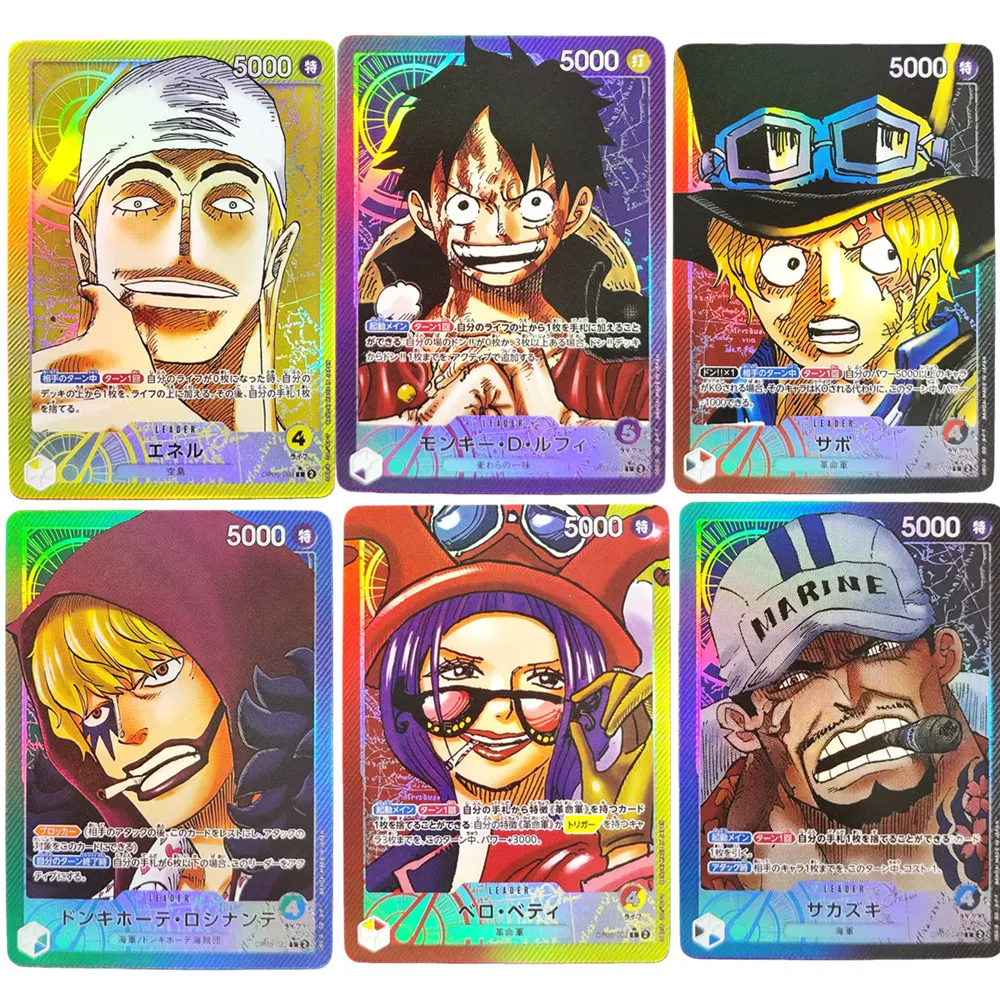 

Diy One Piece Card Game Sabo Sakazuki Betty Luffy Enel OP05-001 OP05-041 OP05-002 OP05-098 Japanese Collection TCG Anime Cards