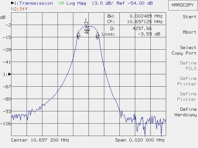 10.7MHz Single Sideband Filter Crystal  SSB CW  Cohn