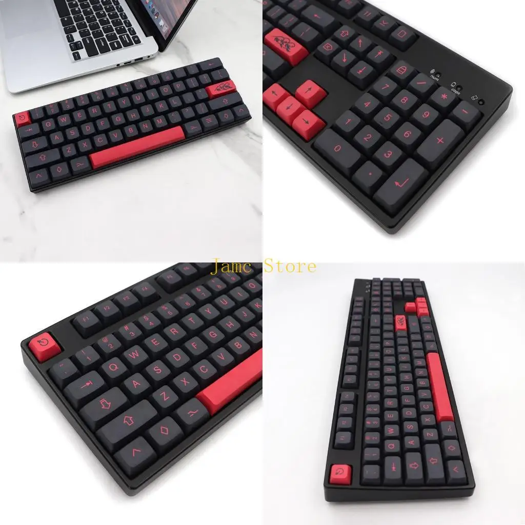 

LX0B 132 Pcs Mizu XDA Keycaps Dye Subbed Keycap Set for MX Mechanical Keyboard