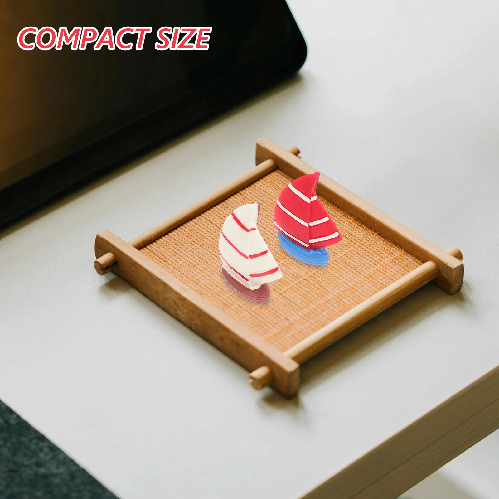 

6Pcs Sailboat Home Decor Set Miniature Nautical Boat Sculptures for Office Bathroom Cabinet Tabletop Sailing Nautical Garden