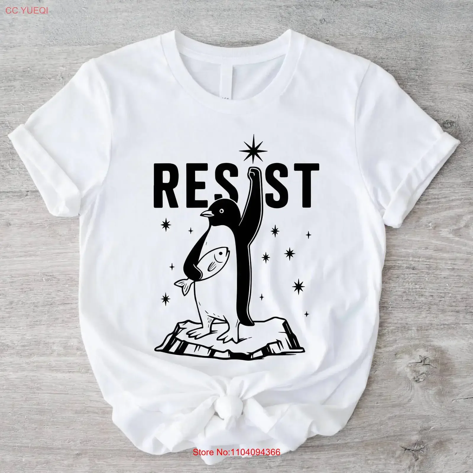 Penguins RESIST T Shirt Against Tariffs Subtle FDT Resistance Protest Anti MAGA Heard Island vintage Washed Comfortable