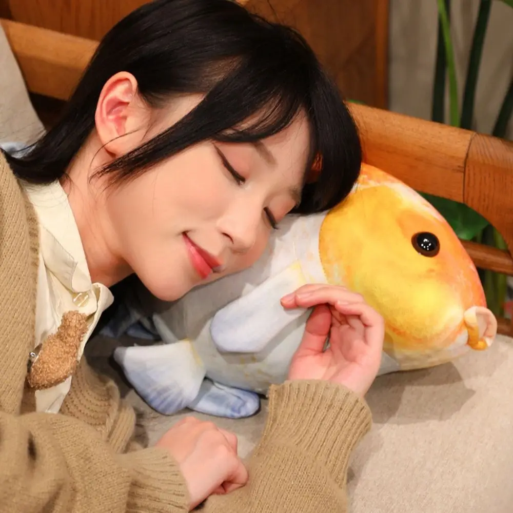봉제 인형 시뮬레이션 금붕어 포옹 베개 녹색 만화 물고기 봉제 인형 만화 50cm 물고기 애니메이션 베개 홈 장식