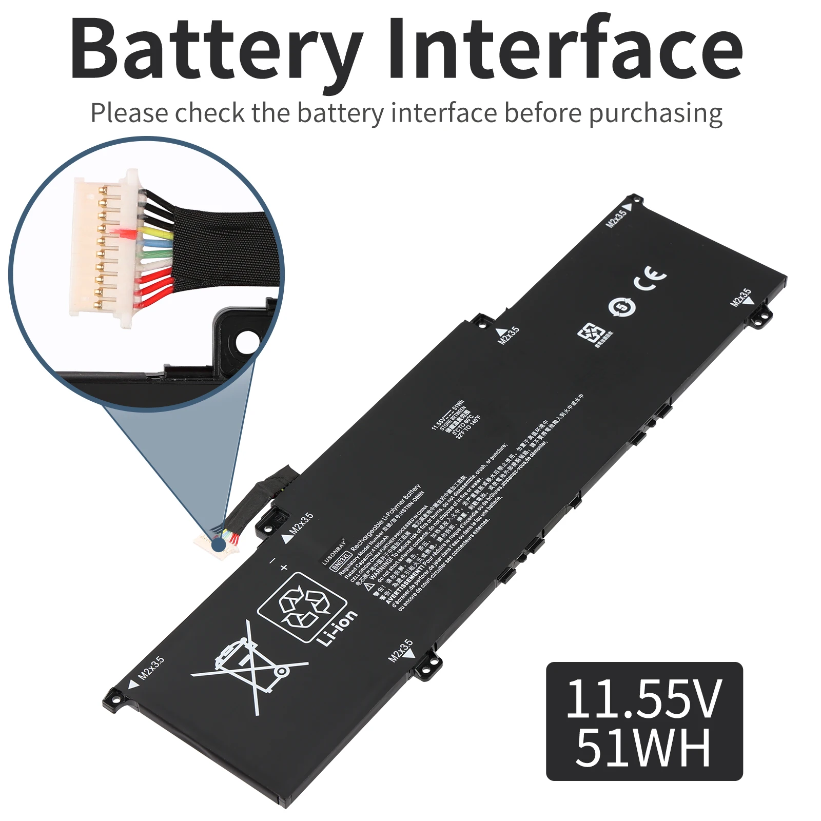 BN03XL Laptop Battery for HP Envy 13-AR BA Envy X360 13-ay bd 13Z-AY 13T-BD 13T-BD 15-ed ee ES Series HSTNN-DB9N HSTNN-OB1O