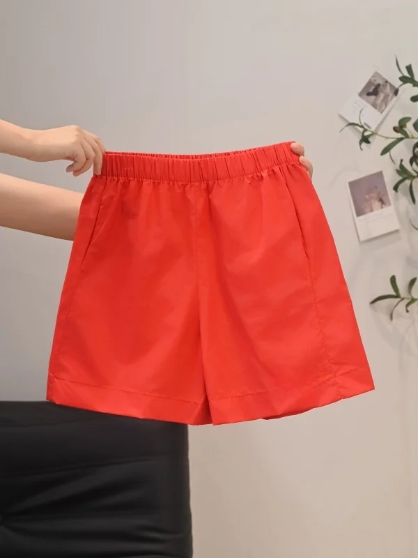 

American Dopamine Nylon Quick Dry Shorts Women's Summer New Fashion Loose Casual Pants High Waist Straight Leg