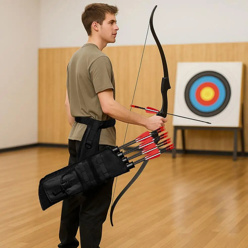 

Archery Hip Quiver For Arrows 4 Tube Waist Hanged Bow Quiver With Adjustable Waist Belt For Compound Recurve Bow Target Practice