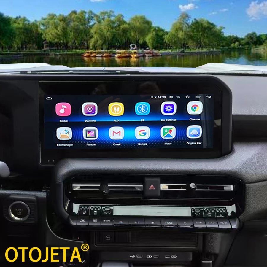 

12,3-дюймовый экран Android 14, для Toyota Land Cruiser Prado 250 LC250 2023-2025 GPS CarPlay, автомобильный радиоприемник, мультимедийный плеер, навигация
