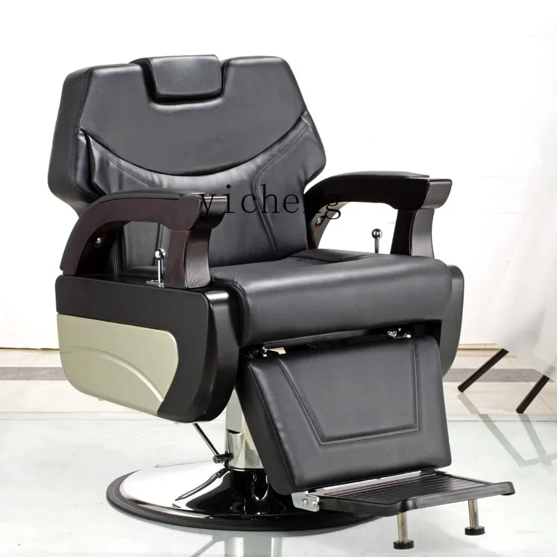 AA  men's oil head barber chair, reclining high-end haircut shop chair, home rest chair