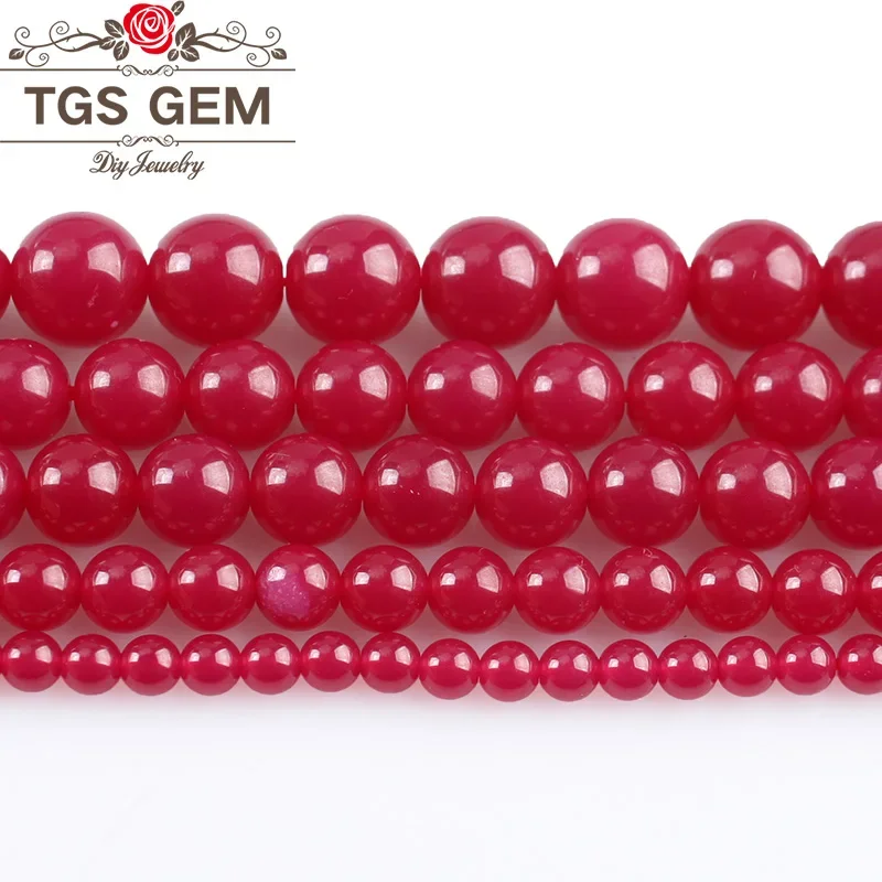 

Factory wholesale top tier noble natural stone red jadeAAA ruby smooth round scattered beads luxury bracelets jewelry wholesale